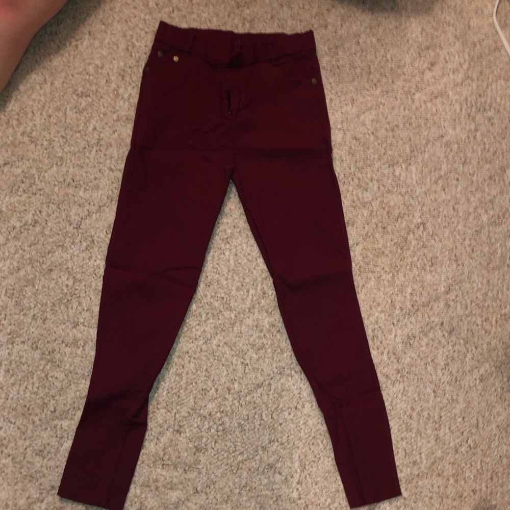 RED JEGGINGS
